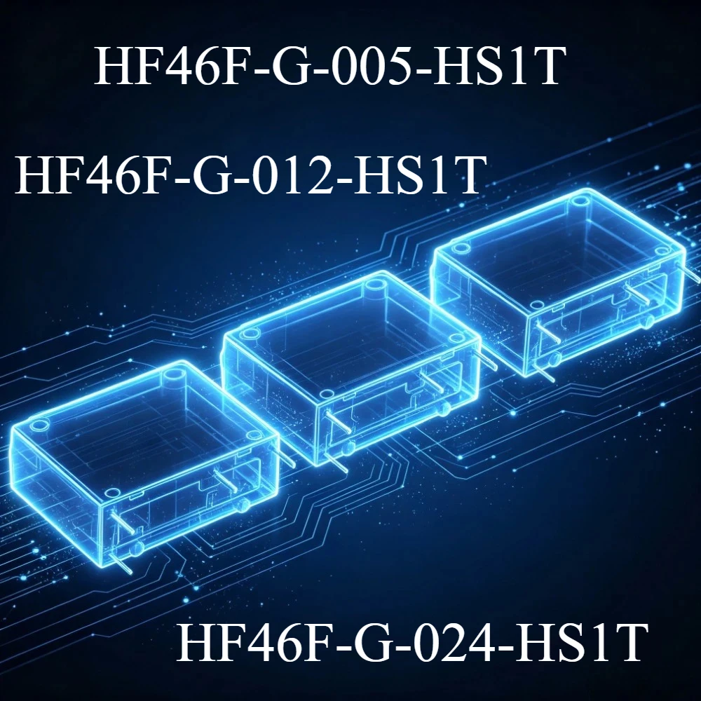 Relay HF46F- 005 012 024-HS1 5V 12V 24V  HF46F-G-005/012/024-HS1T a set of four normally open ultra-small medium power pins