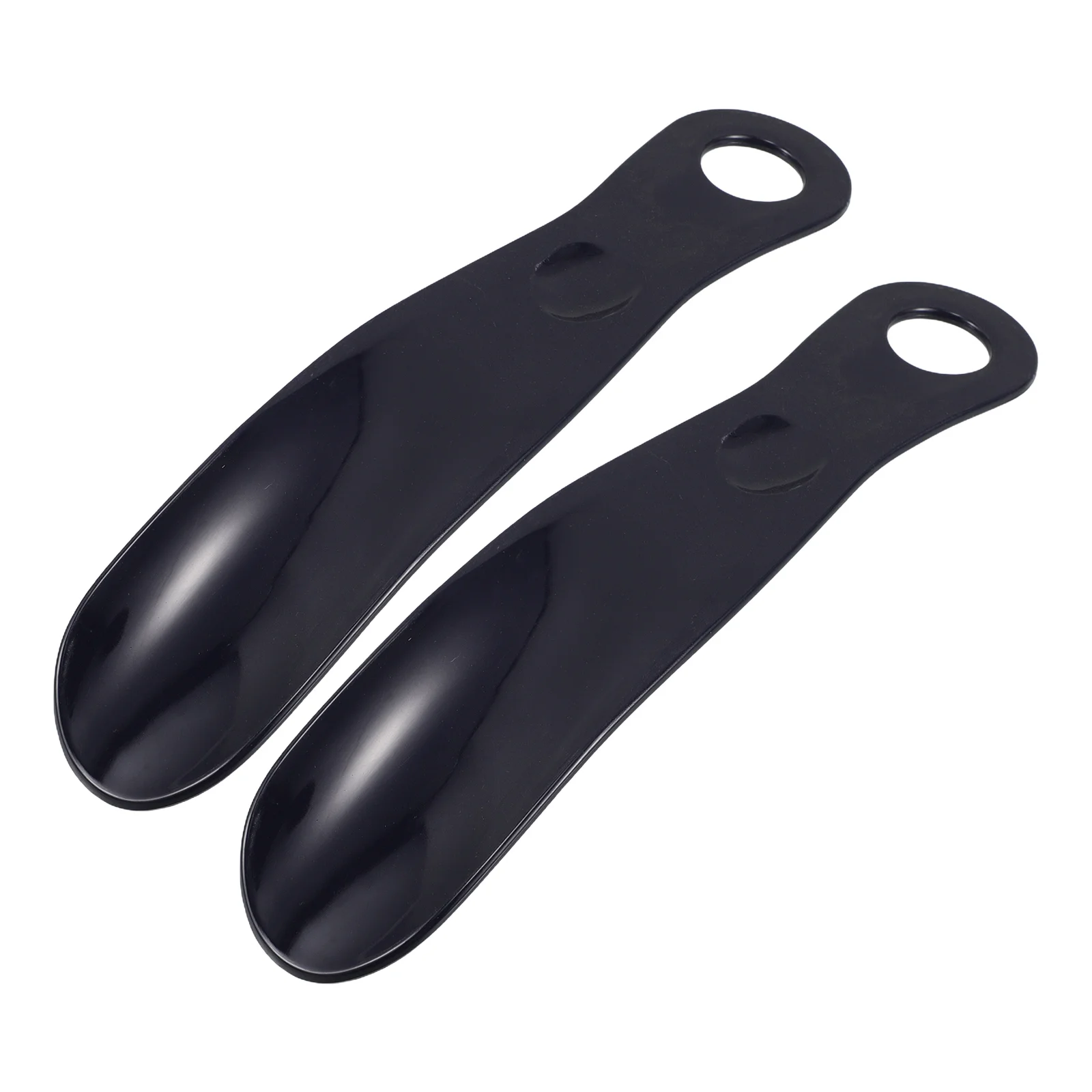 

2 Pcs Plastic Shoehorn Small No Bend Long Handle Connector Spring Standing Toddler