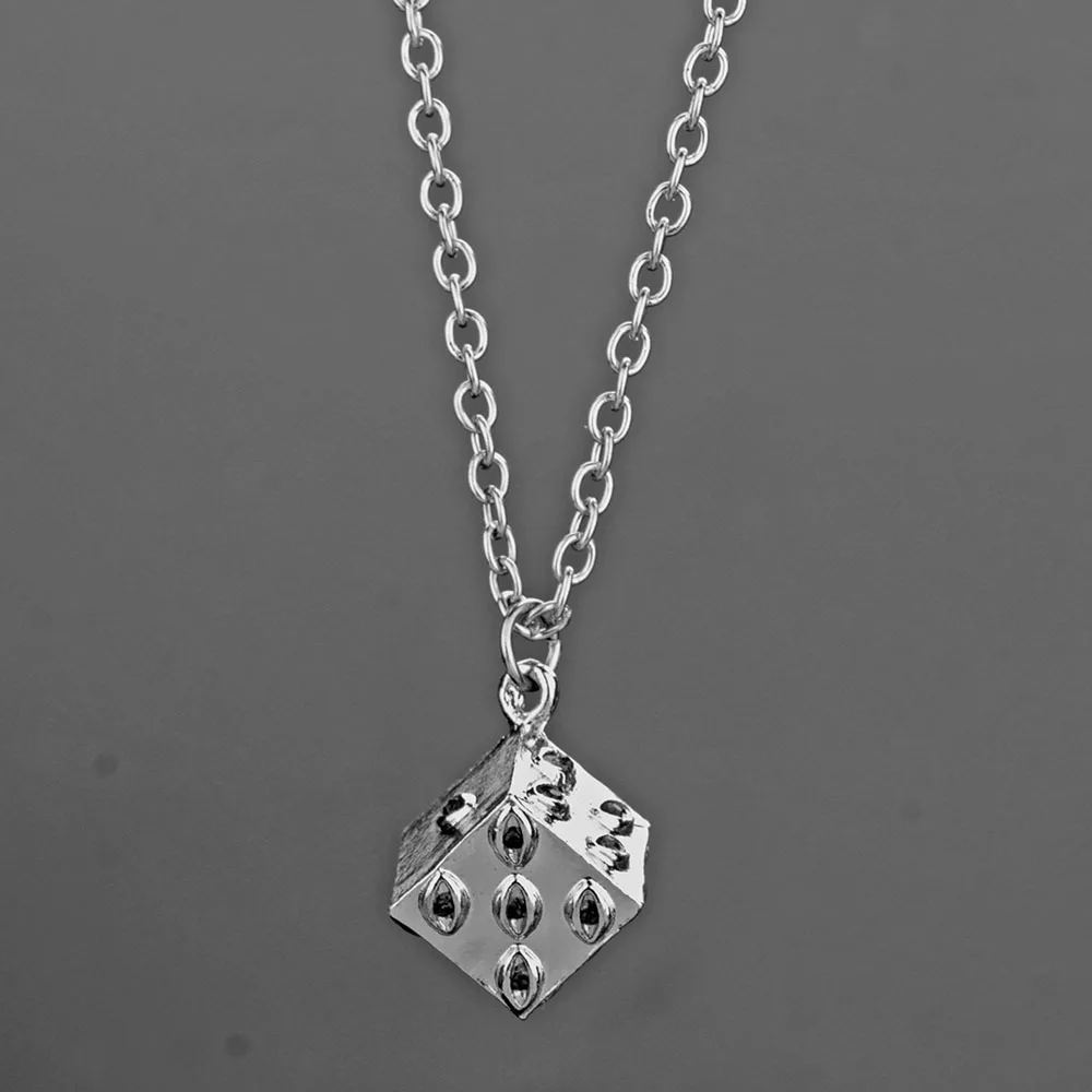 Animation Jujutsu Kaisen Necklace Jewelry Five Magic Cube Dice Pendant Zinc Alloy Necklace Men Gift Jewelry Accessories