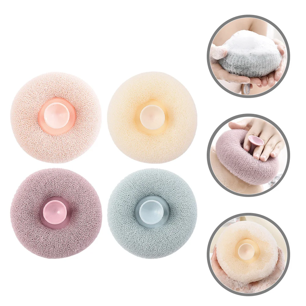

4pcs Exfoliating Bath Ball Deep Cleansing Shower Scrubber Remove Dead Skin Oil Durable Mesh Body Cleaning Tool For Women Men