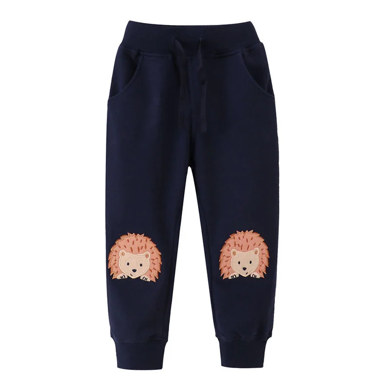 New Design 2-7T Baby Boys Sweatpants Drawstring  Animals Emrboidery Children's Trousers Autumn Spring Kids Pants