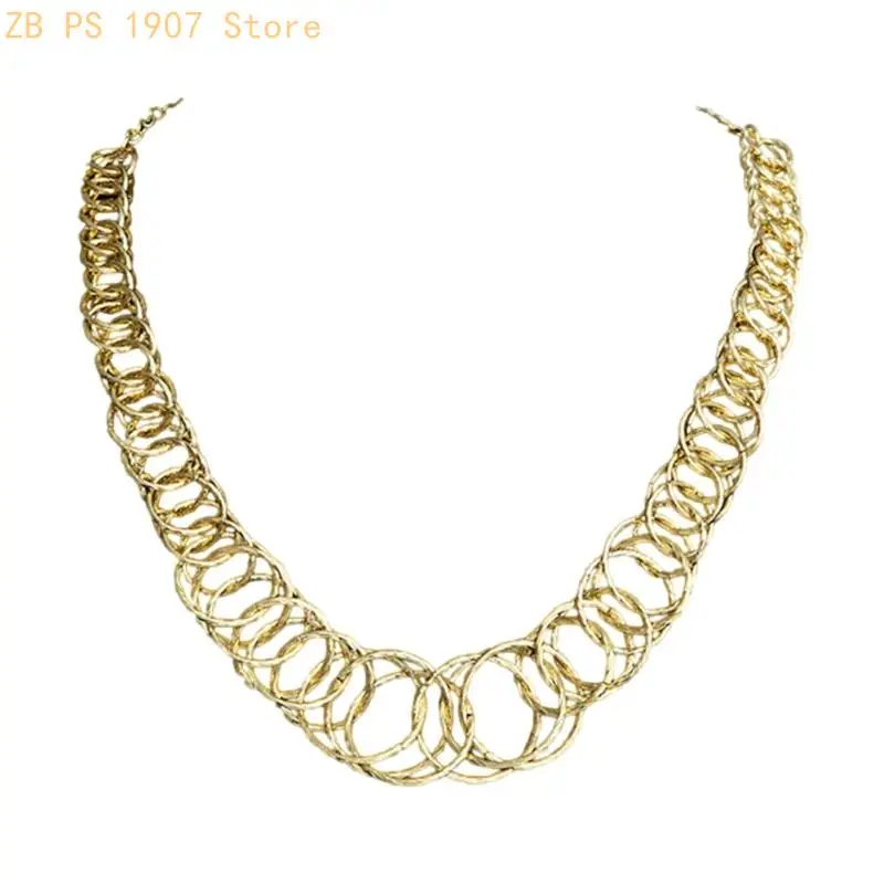 Geometric Pattern And Tassels Metal Collarbone Necklace Offering 16 Colors Clavicle Chain For Diverse Outfit Needs 55KA