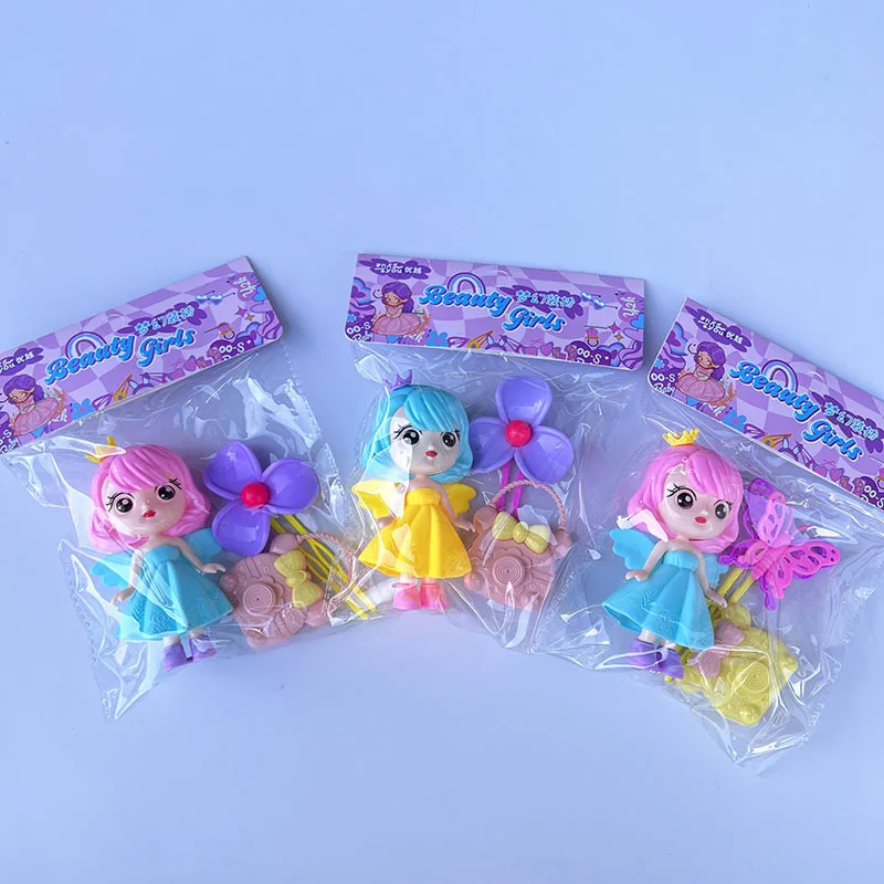 子供ままごとのおもちゃかわいいプリンセスガール人形 DIY ドレスアップセットシーンケーキ装飾装飾品パーティー小さなギフト