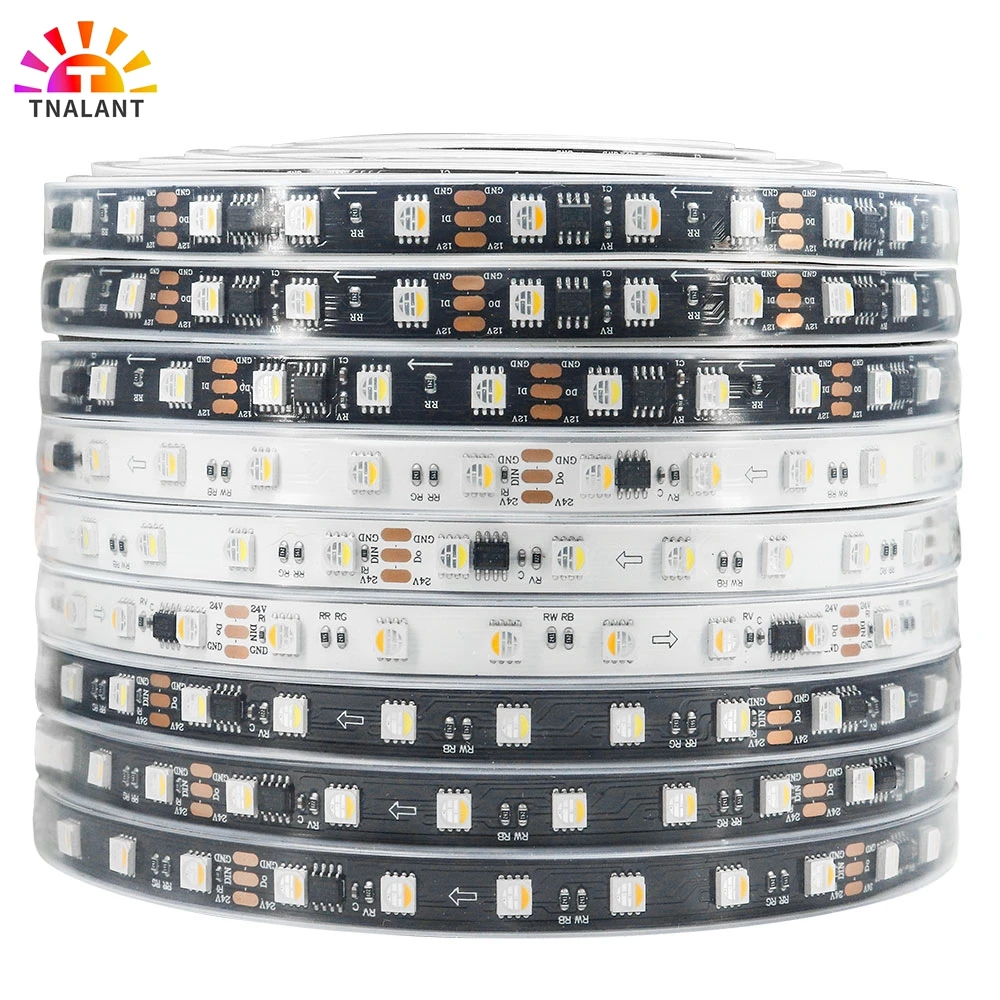 WS2814 RGBW/RGBNW/RGBWW 4 In 1 Addressable LED Strip 60Pixels/Leds/m Similar SK6812/WS2811  5050 LED Light IP30 65 67 DC12V/24V