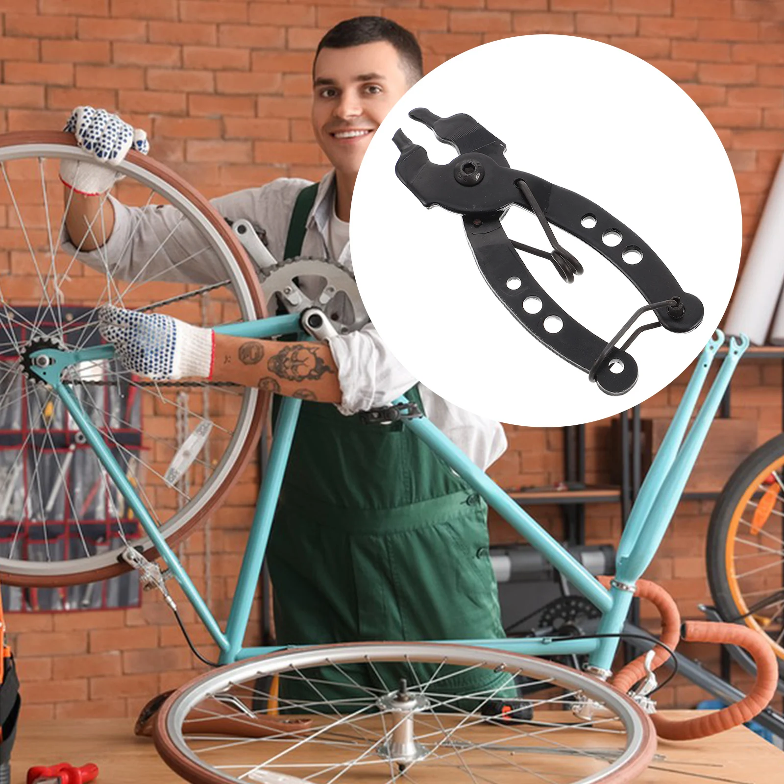 

Bicycle Chain Link Pliers Black Wrench Compact Durable Bike Chain Removal Tool Splitter Repair Kit Versatile Use Easy Operation