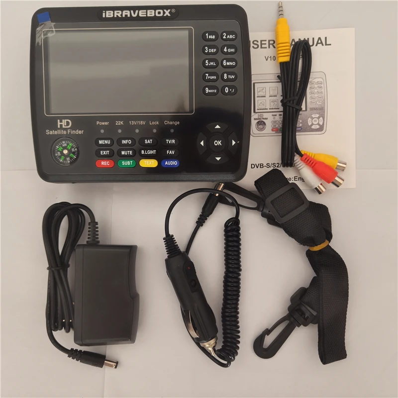 iBRAVEBOX V10 Finder Pro Измеритель спутникового сигнала 4.3 дюйма DVB-S/S2/S2X/T/T2/C/H.265 PK ST-5150 V8 Finder Pro 2 V9 4000 мАч