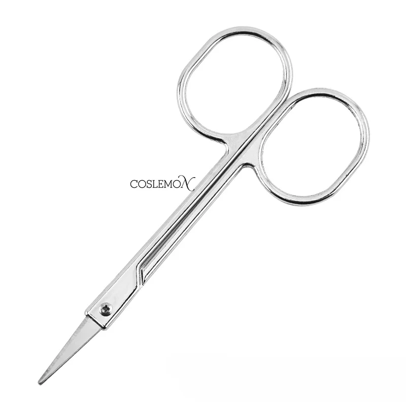 Stainless Steel Nose Hair Cut Round Head Small Scissors Multifunctional Manual Eyebrow Trimming Beard Scissors Beauty Tool