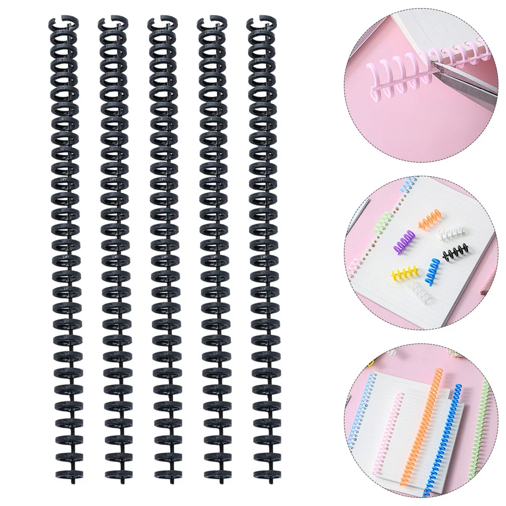 10Pcs Binding Coils Plastic Comb Bindings Colorful Appearance Easy to Open and Close Spiral Notebook Coils