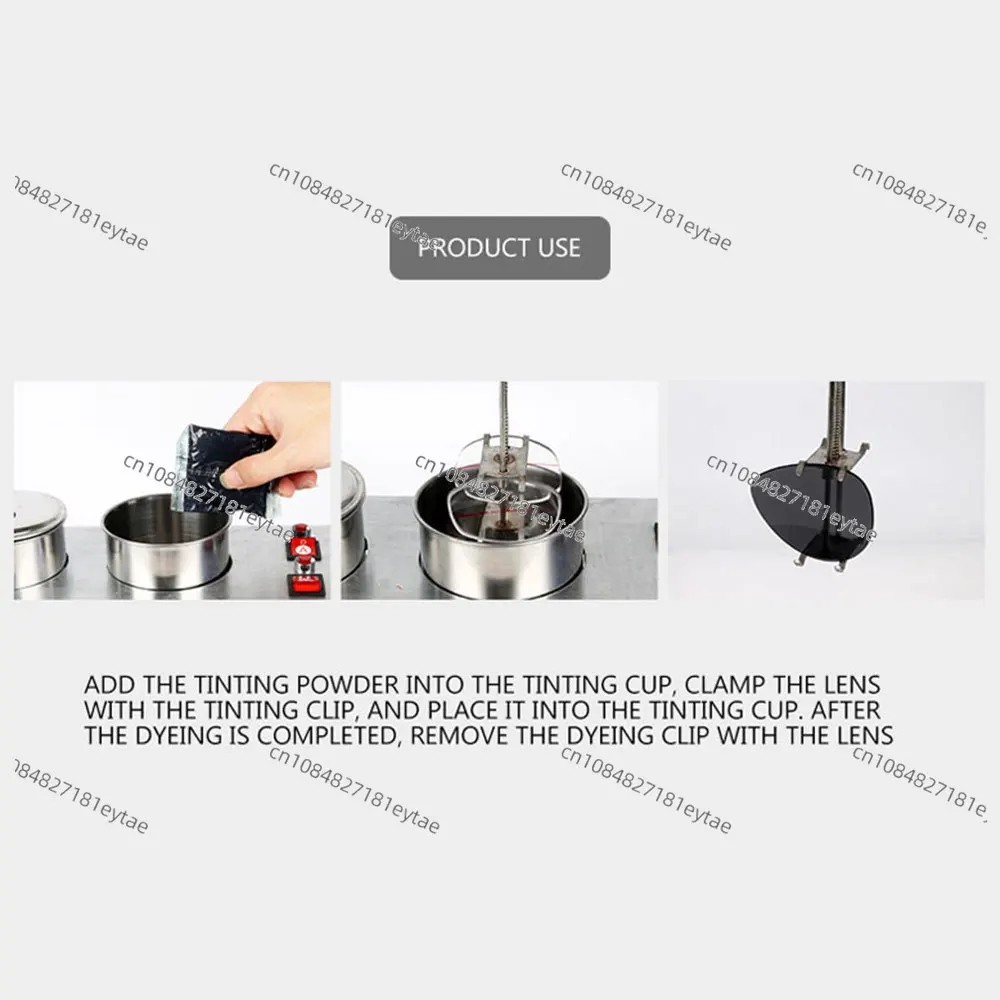 TR-2 Optical Lens Dyeing Machine, Lens Tinting Bath with 2 Cups & Independent Switches for Eyeglasses