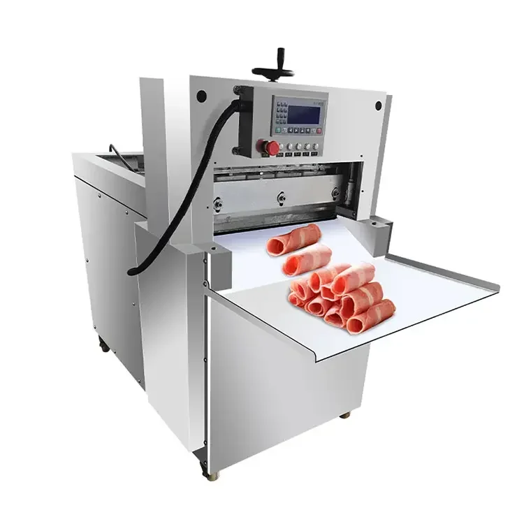 

Automatic Frozen Mutton Beef Roll Cutting Machine Bacon Slicing Machine Meat Roll Cutter Machine