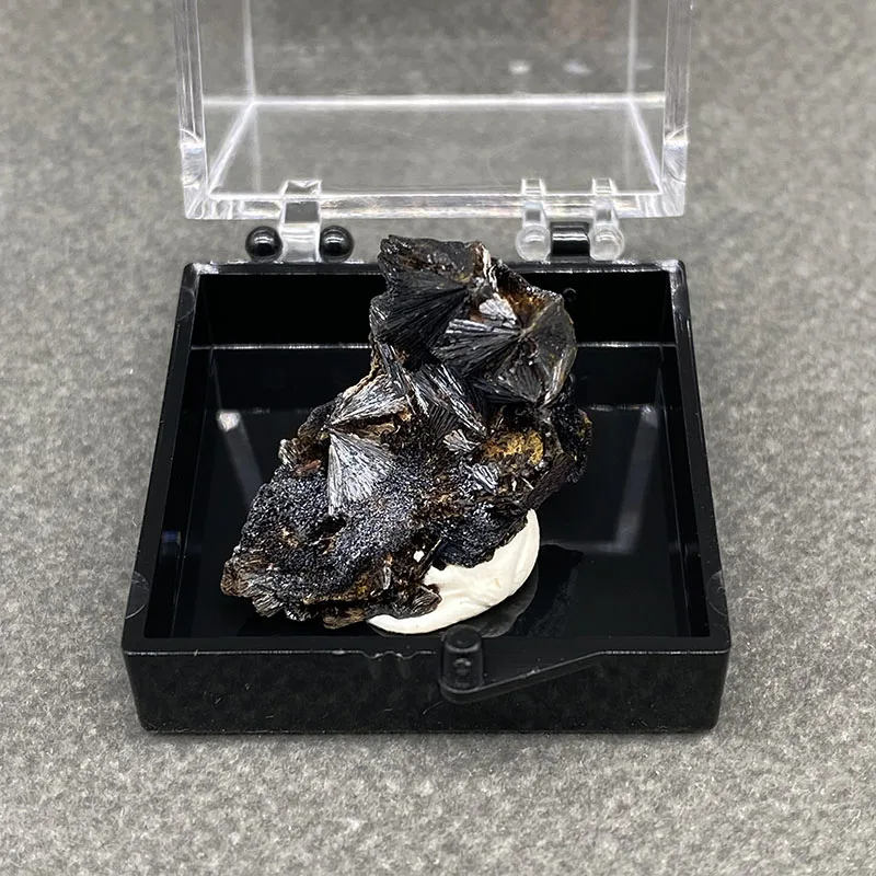 100% natural goethite stone mineral specimen healing crystal gemstone collection+Box size:35*35*35mm