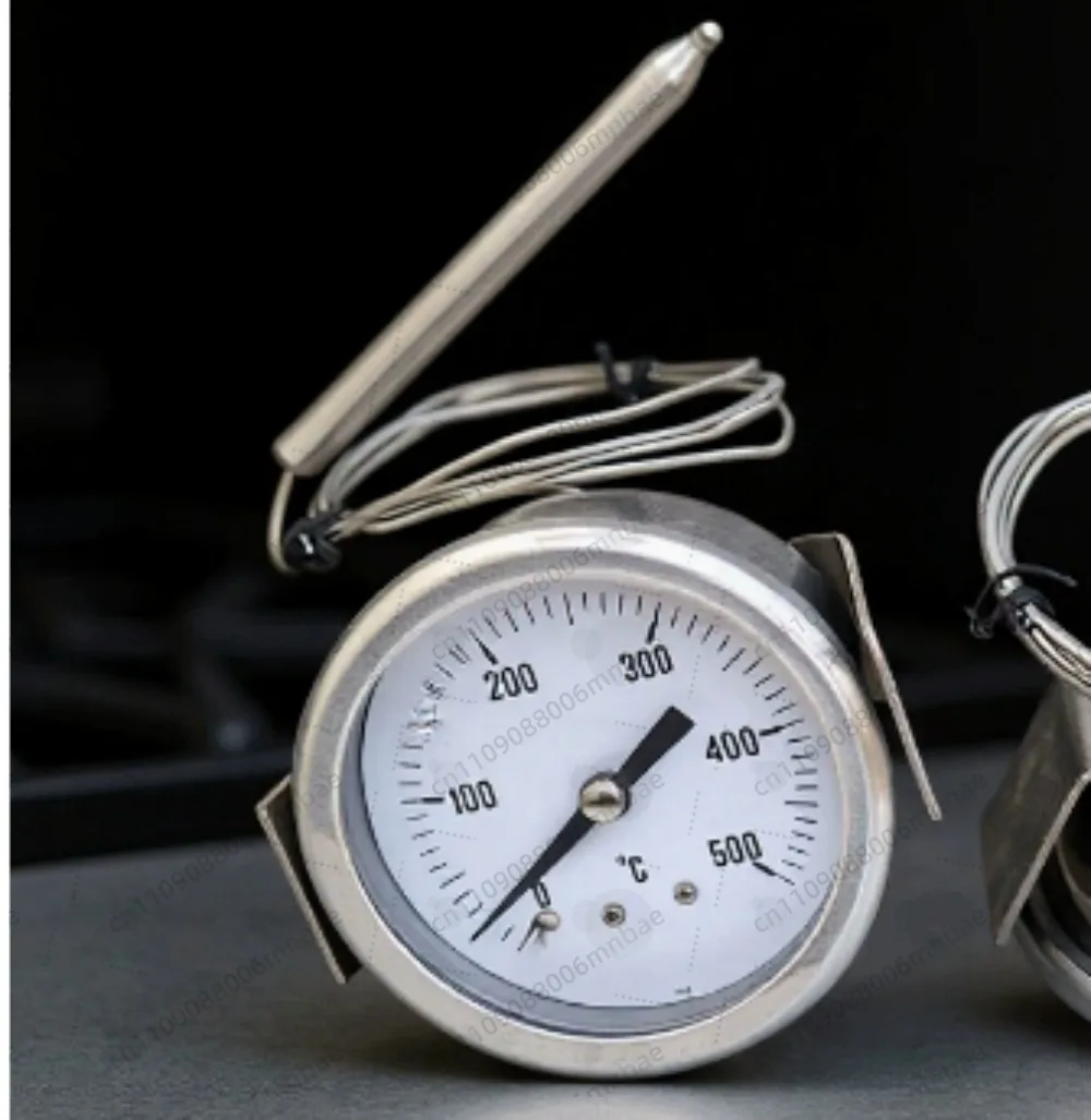 Pizza stove stainless steel thermometer, pointer type temperature display, metal plate thermometer. High temperature resistance