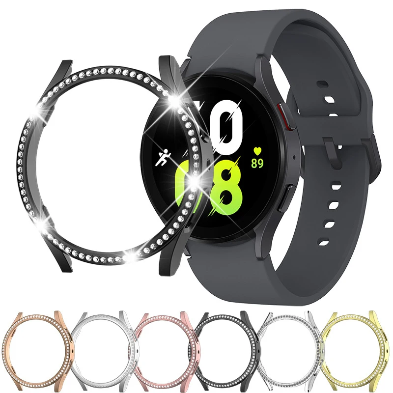 Coque en diamant pour Samsung Galaxy Watch 6, coque PC, protection de pare-chocs tout autour, accessoires de montre Galaxy Watch 6, 44mm, 40mm, mode