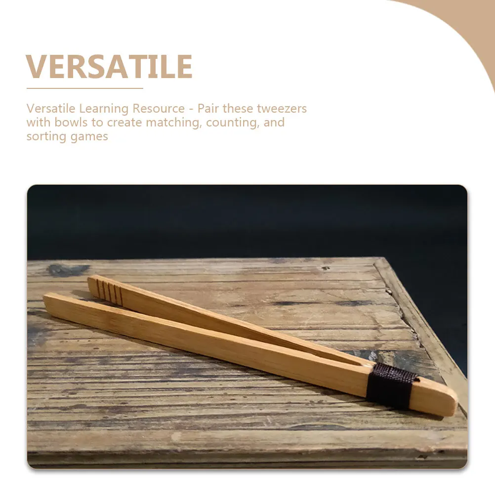 Pincettes en bambou pour enfants, 4 pièces, entraîneur de motricité Fine, tri des perles, jeu sensoriel, pinces en bois, apprentissage précoce, éducative