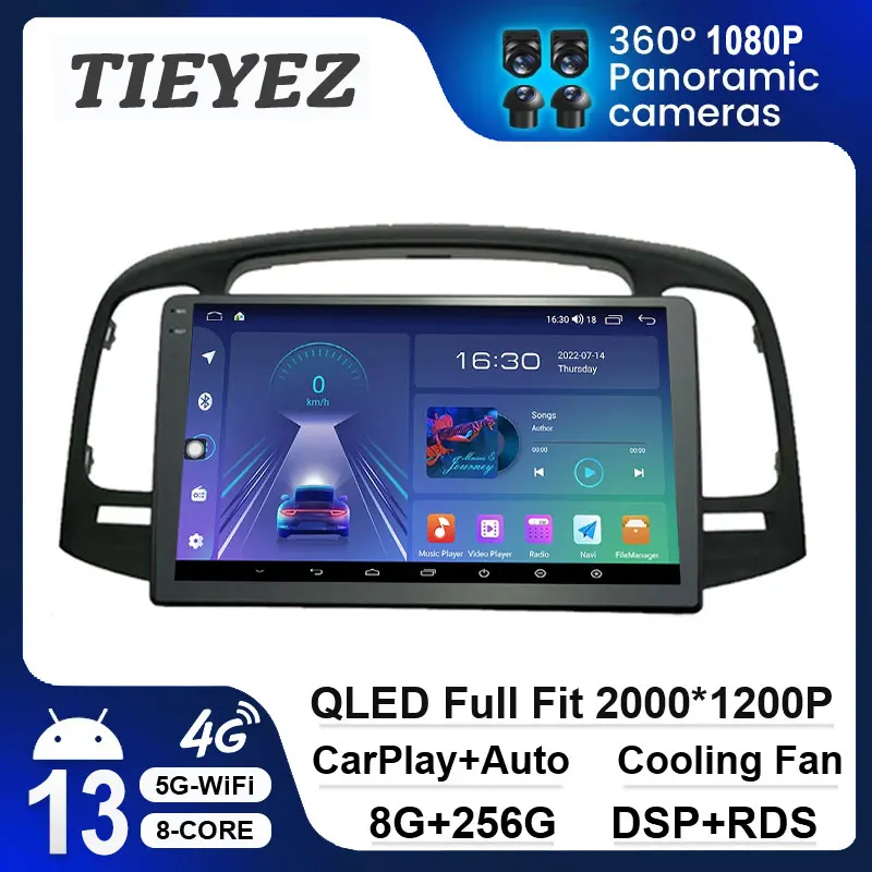 

9" Android 13 4G GPS Multimedia Navigation Black Car Radio Stereo Audio Carplay For Hyundai Accent 2008 2009 Video Player No DVD