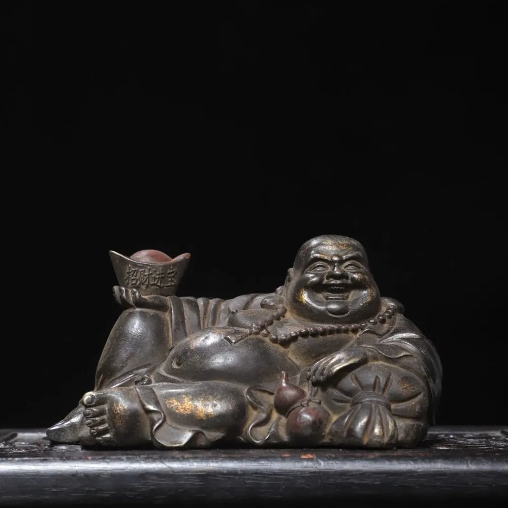 Religious Gold-Plated Maitreya Buddha Statue for Home Worship—Home Decor Ornament Dimensions