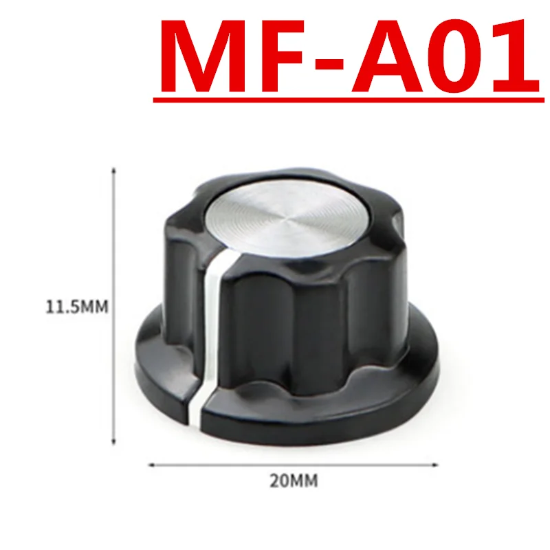 10pcs MF-A01 MF-A02 MF-A03 MF-A04 MF-A05 Potentiometer Knob For band switch WH118/WX050 3590S  Rotary Switch Electronic 6mm