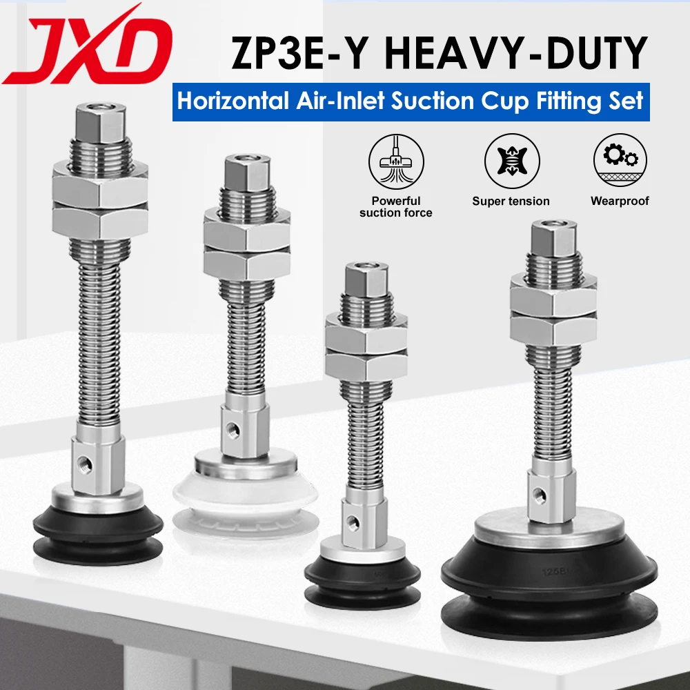 Bellows Suction Cup Heavy Duty Robot Arm Mounting Bracket Side Inlet ZP3E-Y40BMJB10 ZP3E-Y40BMJB30 ZP3E-Y40BMJB50 Vacuum Pad