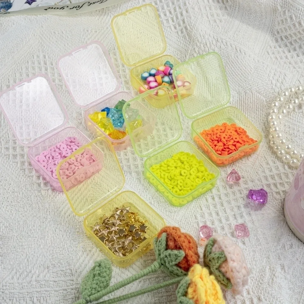 

12 Grids Jewelry Beads Storage Case Multi-Functional Colorful Rhinestone Nail Design Organize Transparent DIY