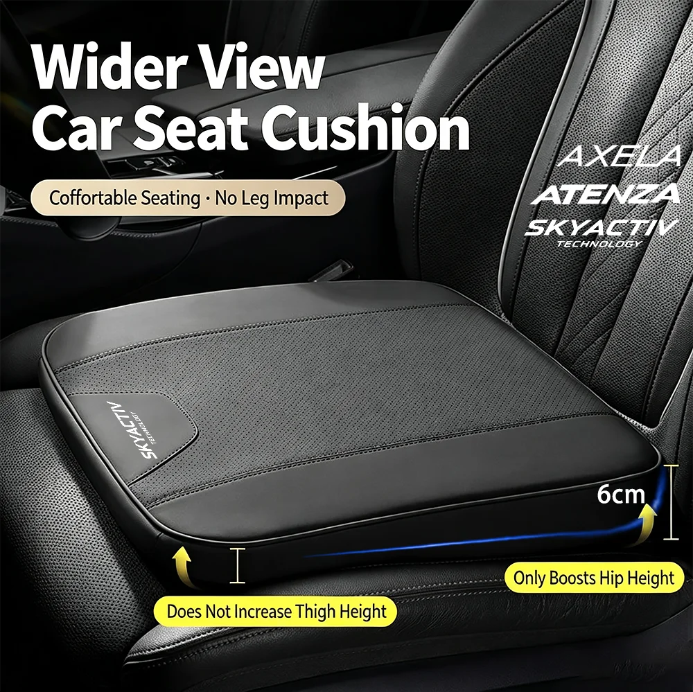 Car Booster Seat Cushion Height Boost Mat Seat Booster Ergonomic Sloping Seat Cover for Mazda Skyactiv 3 Axela Atenza MX-5 2 3 6