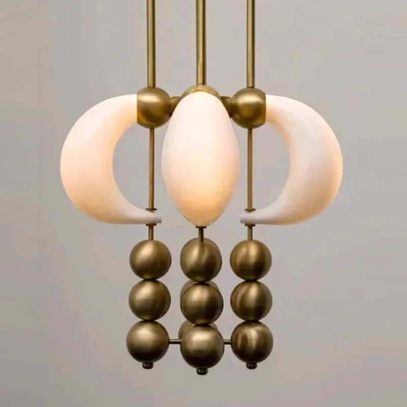 

Italian Modern Design Ivory Glass Pendant Light Suitable Live Room Dining Table Bedroom Dressing Room Hanging Lamp Indoor Glossy