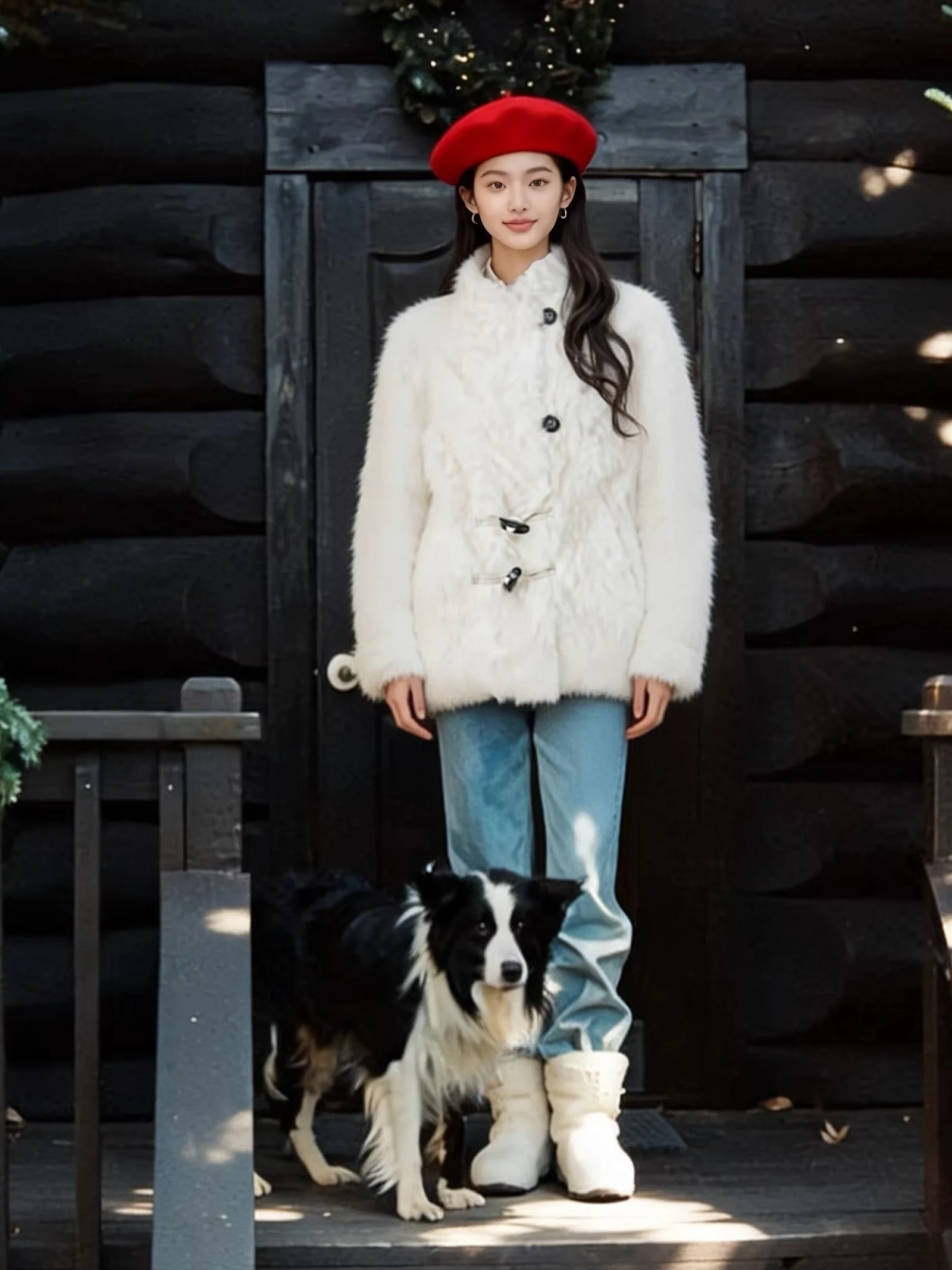 Jaet de piel de ante Thiened Simulación de piel entera Protección del medio ambiente Abrigo cálido para jóvenes con cuello levantado Botón único Cl...