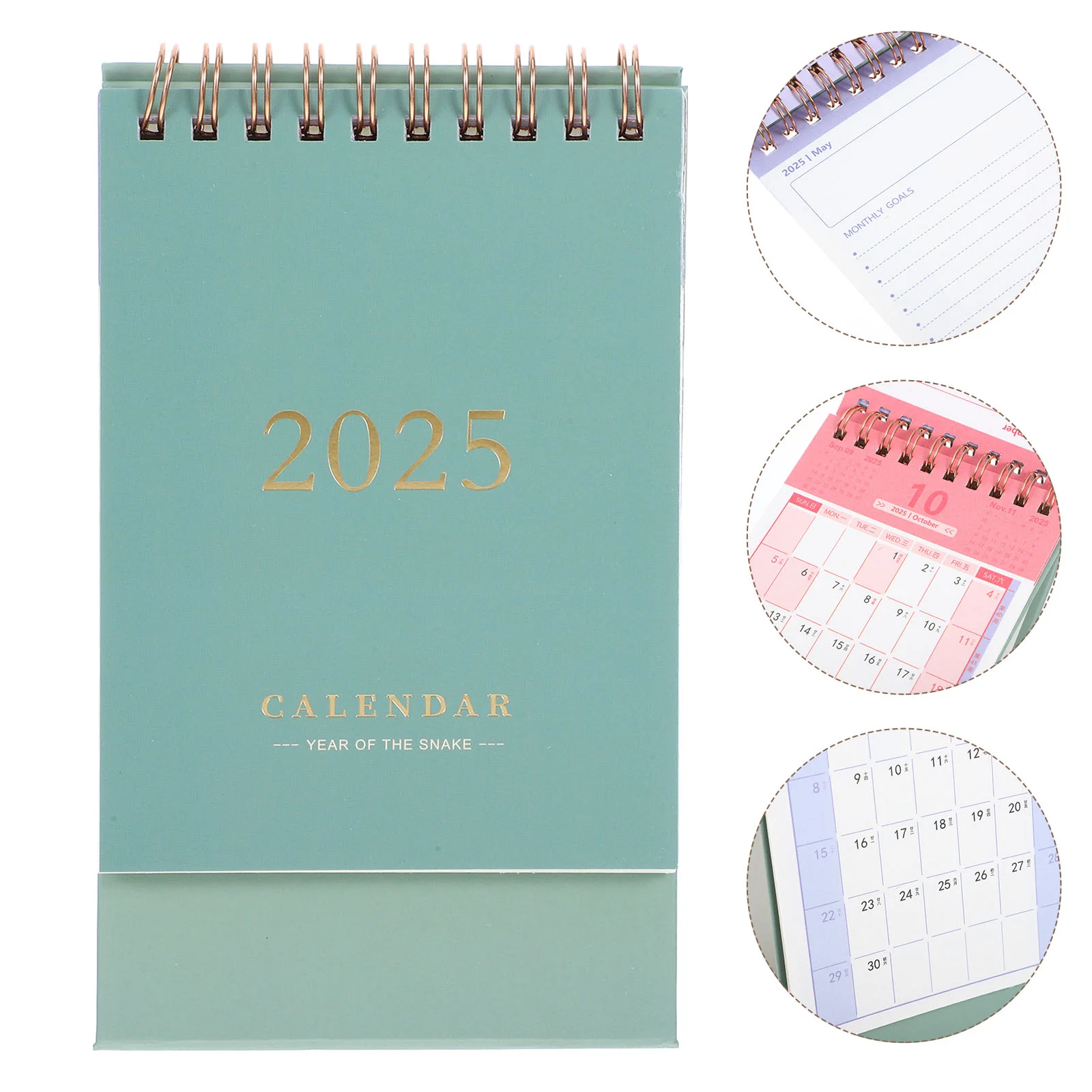 

2025 Desk Calendar Delicate Month Portable Decor Desktop Daily Use Home Supplies Household Standing Office Calendars