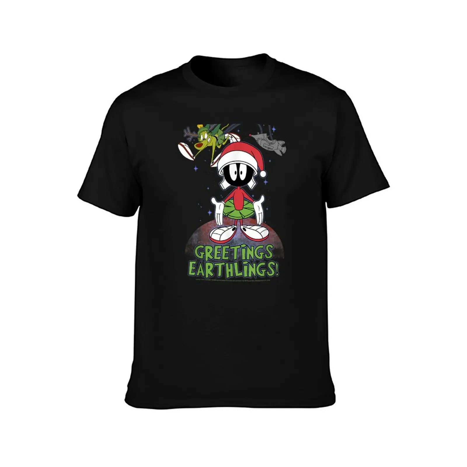 Christmas Marvin Greetings Earthlings T-Shirt Minimal Art Print T-Shirt