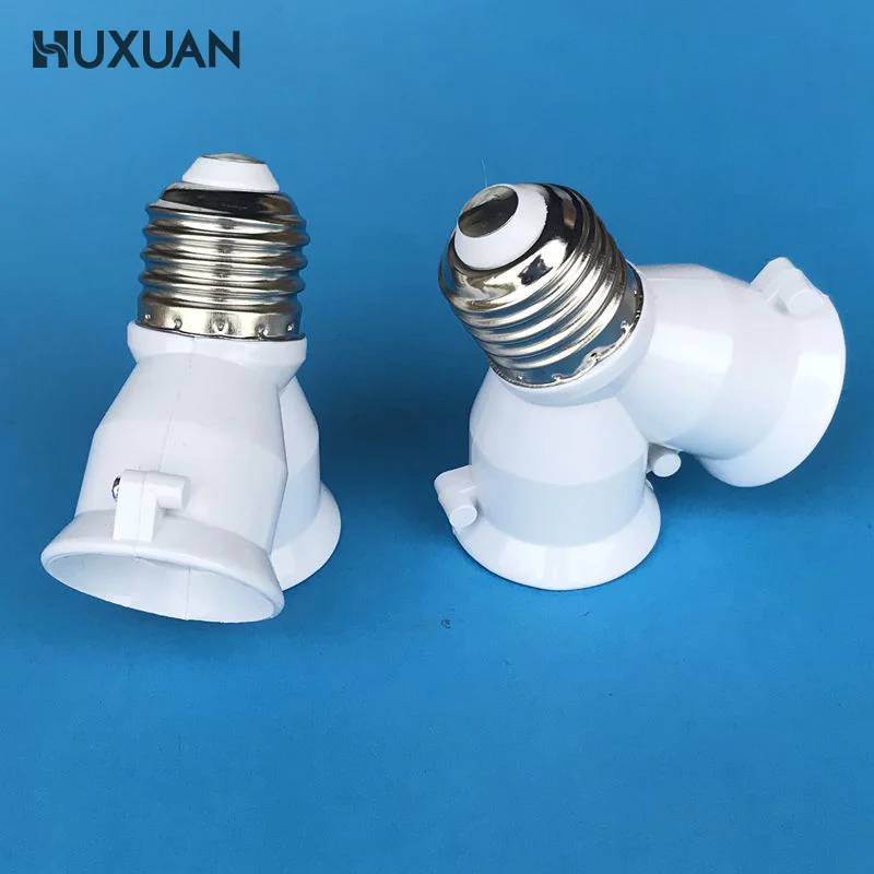 

2 In 1 Dual E27 Lamp Holder Converter For Bulb Lighting LED Base Screw Light Lamp Bulb Socket E27 To 2-E27 Splitter Adapter