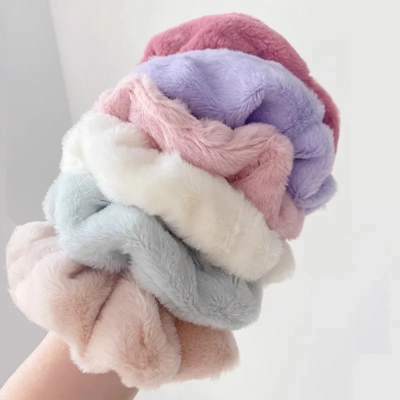 1/5pcs Korean Velvet Elastic Hair Scrunchies Rubber Band Women Girls Headband Fashion Hair Accessories French Headdress Rope