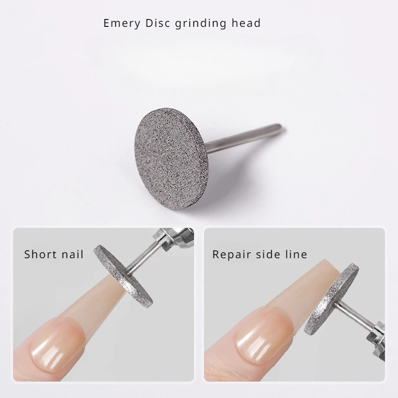 Nail Diamond Metal Drill Bits Disc Bit for Dead Skin Callus Electric Foot File Callus Remover Shaft for Nail Salon Grinding Head