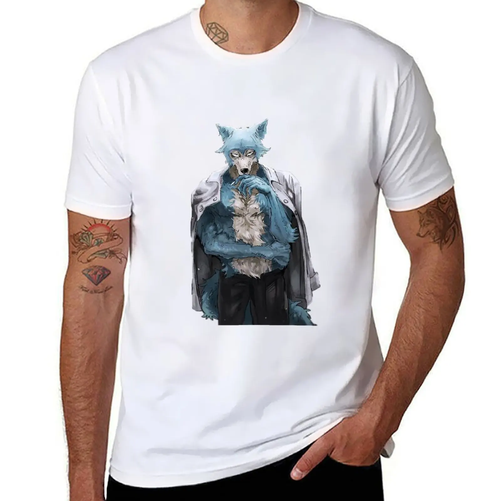 

man t cotton humor dark shirts t T-Shirt shirt - Beastars funny Legoshi