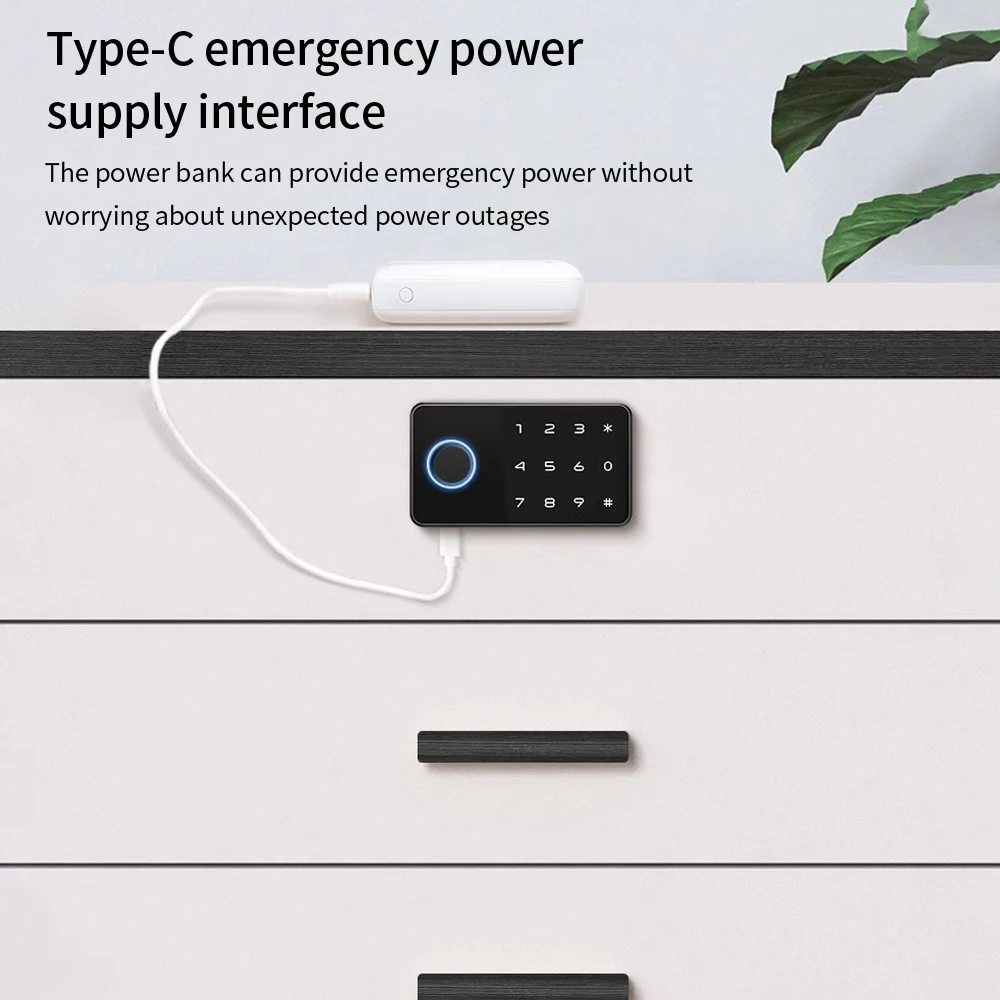 Fingerprint Smart Drawer Cabinet Invisible Lock Tuya APP Ic Card Unlock No-Hole Cabinet Furniture Electronic Keyless Sensor Lock