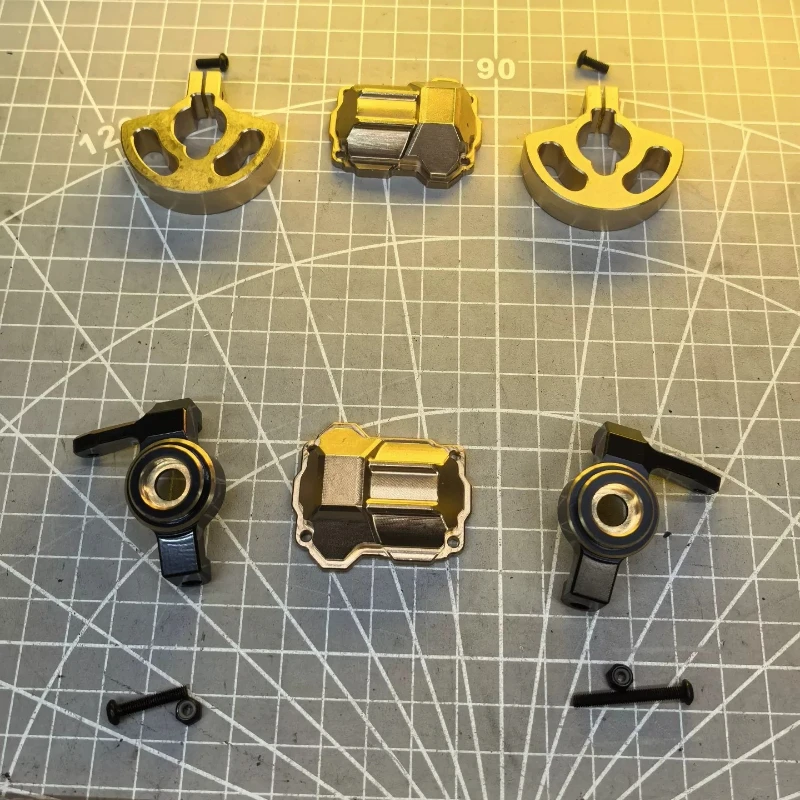 Chassis Brass Counterweight for RGT EX86160 LC79 1/10 RC Crawler Upgrades Portal Axle Diff Cover Steering Knuckle Accessories
