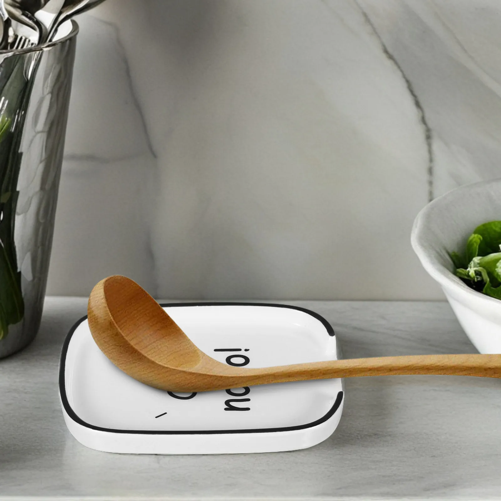 Ceramic Spoon Rest for Spoons Chopsticks Ladles – Kitchen Utensil Holder Aesthetic Tabletop Organizer