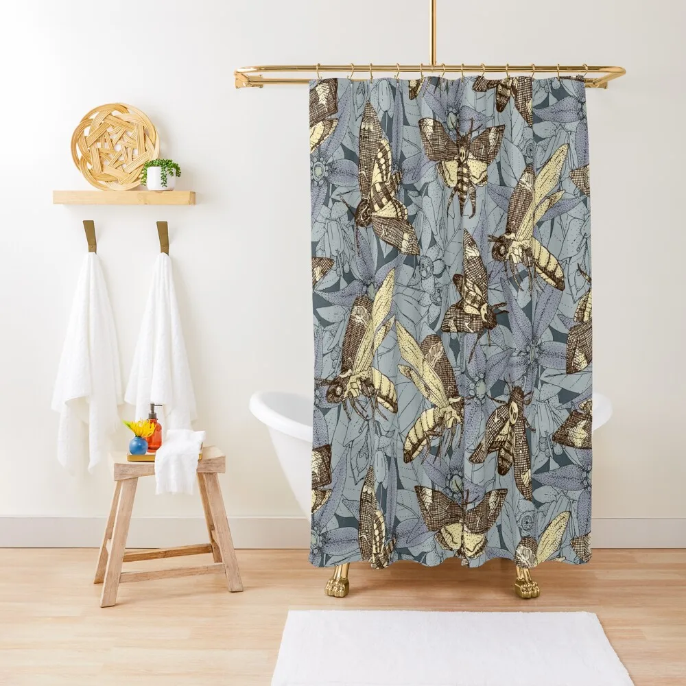 

Death's-head hawkmoth twilight Shower Curtain Window Set For Bathroom Bathroom Shower Bathtub Curtain