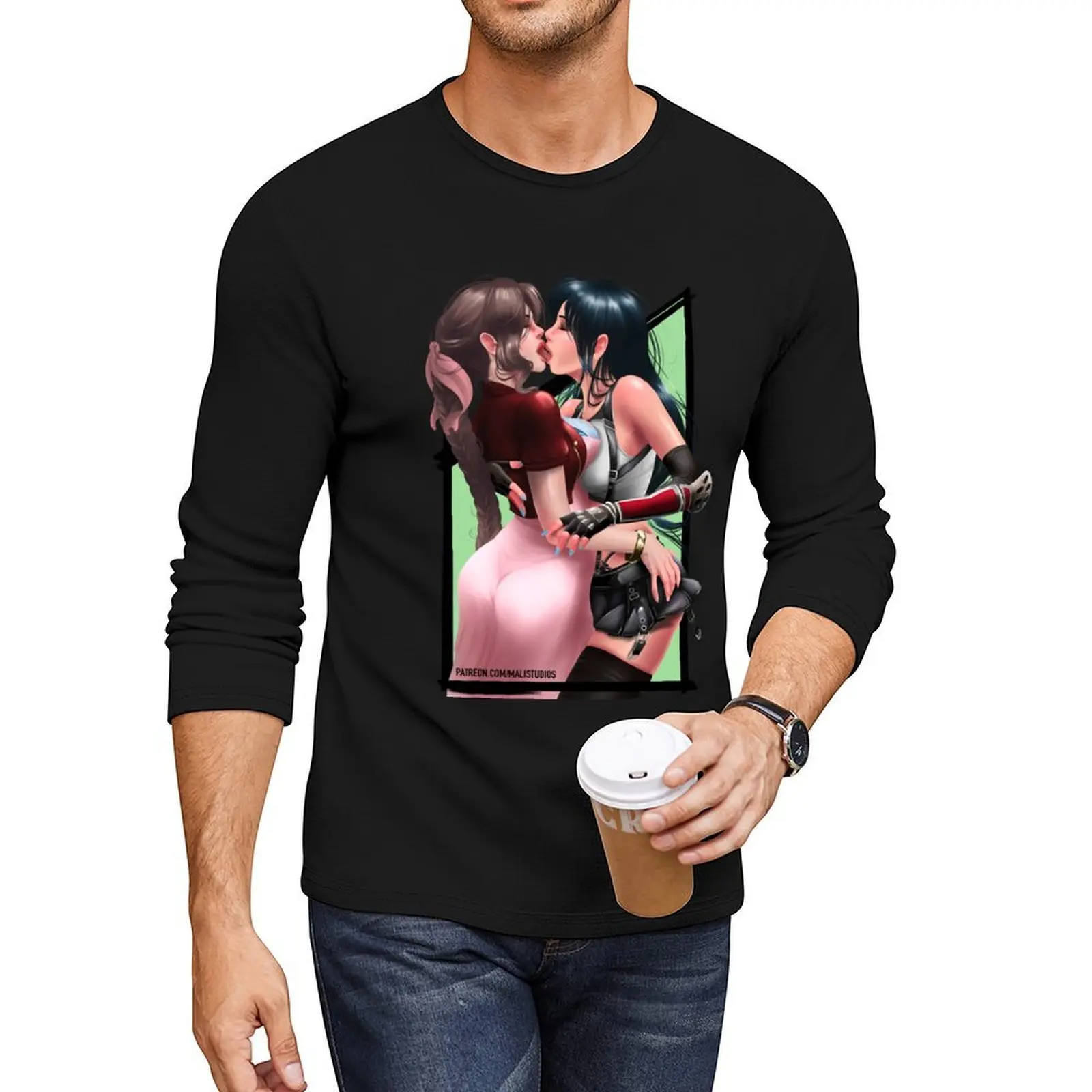 

Tifa x Aerith Long T-Shirt Oversized t-shirt anime clothes aesthetic clothes anime T-shirts for men cotton