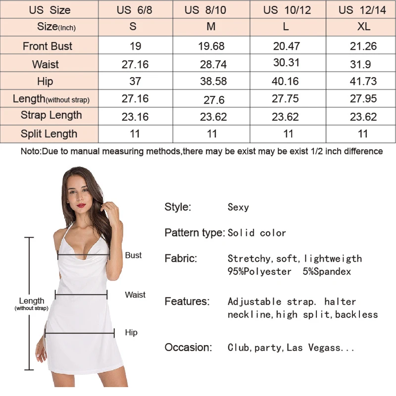 Sexy Lingerie Erotic Woman Deep V Neck Open Chest Backless Side Slit Halter Dress Sleeveless Skinny Club Party Slim Mini Dresses