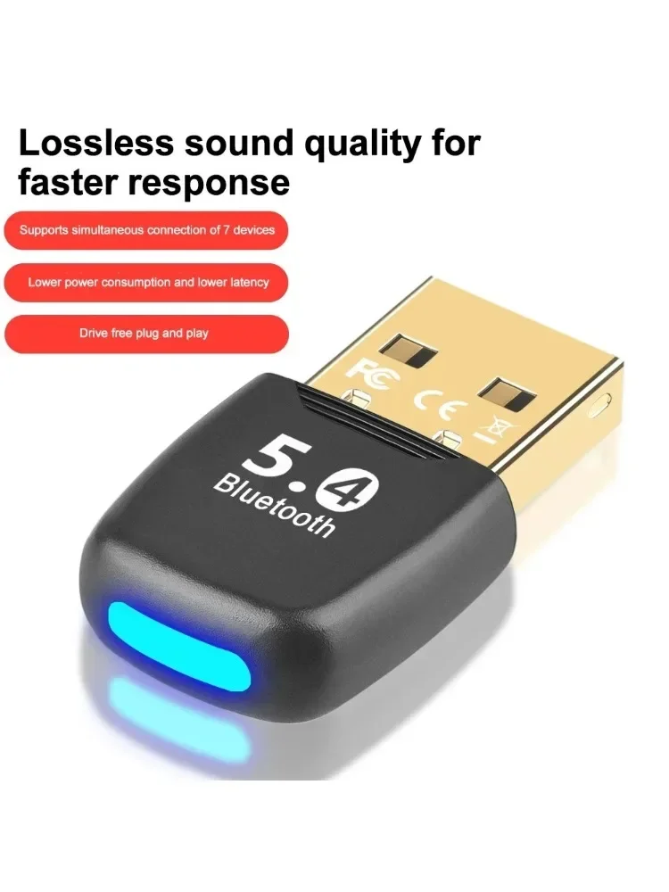 Adaptateur Dongle USB Bluetooth 5.4 pour PC, souris sans fil, clavier, ordinateur portable, récepteur Audio de musique, transmetteur USB