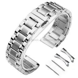 Curved End Metal Watch Band 12/13/14/16/17/18/19/20/21/22/23/24mm Bracelet for Longines Stainless Steel Wrist Band Replacement