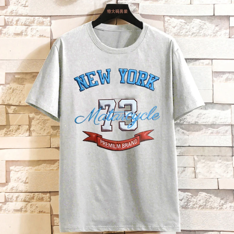 Summer new man tide men's O neck short-sleeved t-shirt plus size loose short-sleeved t-shirt men 15XL 14XL 13XL mens t shirts