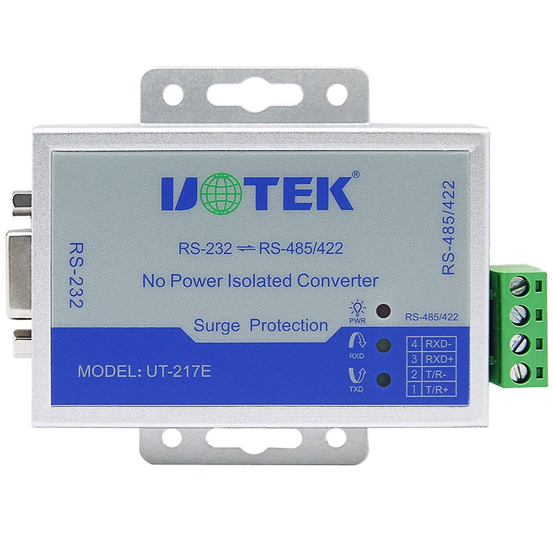 RS232 to RS485/422 Port-Powered Converter with Isolation Passive RS232 to RS485 Converter UOTEK UT-217E