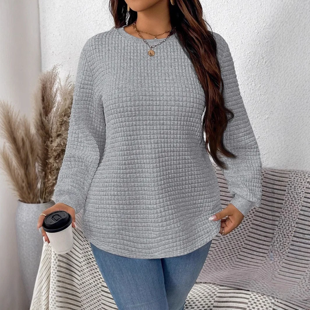 Hoodies women 2026 casual New spring autumn fashion casual solid color square checkered pullover sweatshirt women's clothing