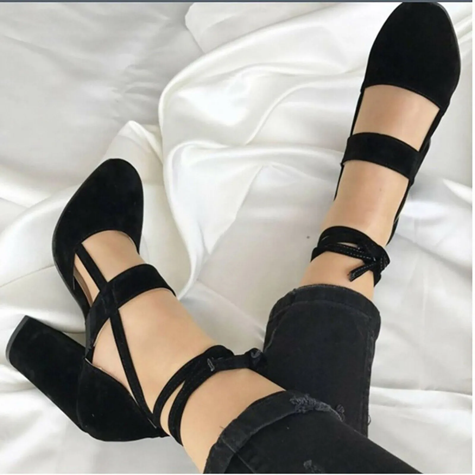 Women’s Squared Toe Chunky Sandals 3