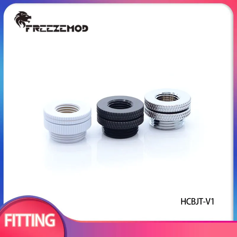 

Адаптер FREEZEMOD для водяного охлаждения, латунный, сквозной, для подачи воды сверху, G1/4, белый/серебристый, HCBJT-V1