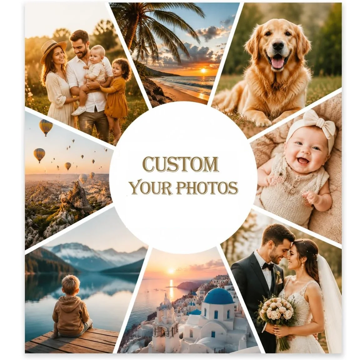 Custom Personalized Canvas Print Upload Your Photo Custom Picture Poster Gift for Wedding Family Baby Pet