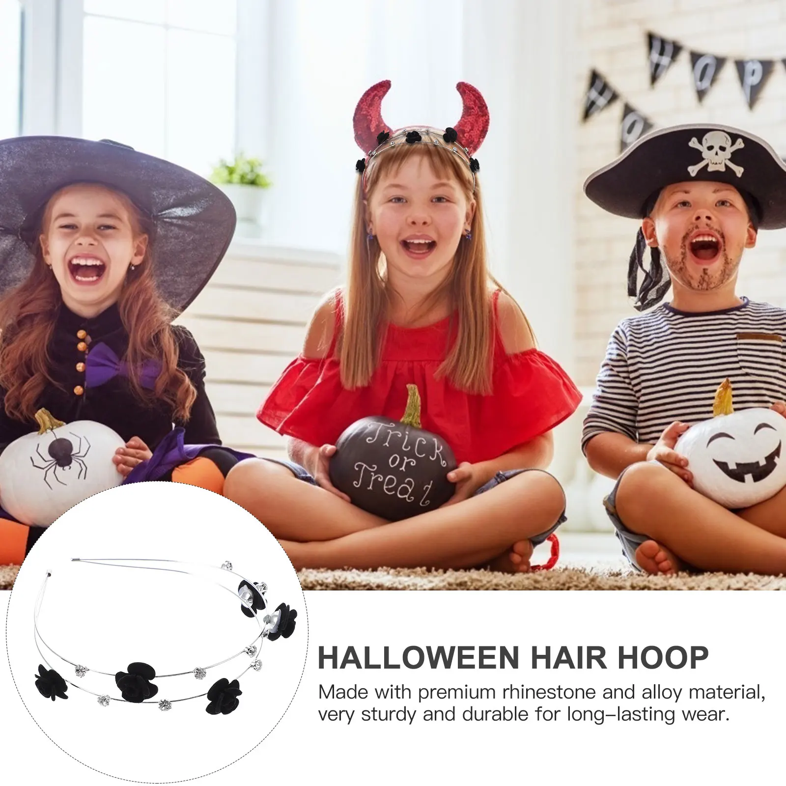 Premium Double Layer Flower Headband with Rhinestone Inlay Shiny Metal Headdress for Female Festive Party Wear Exquisite Fashion