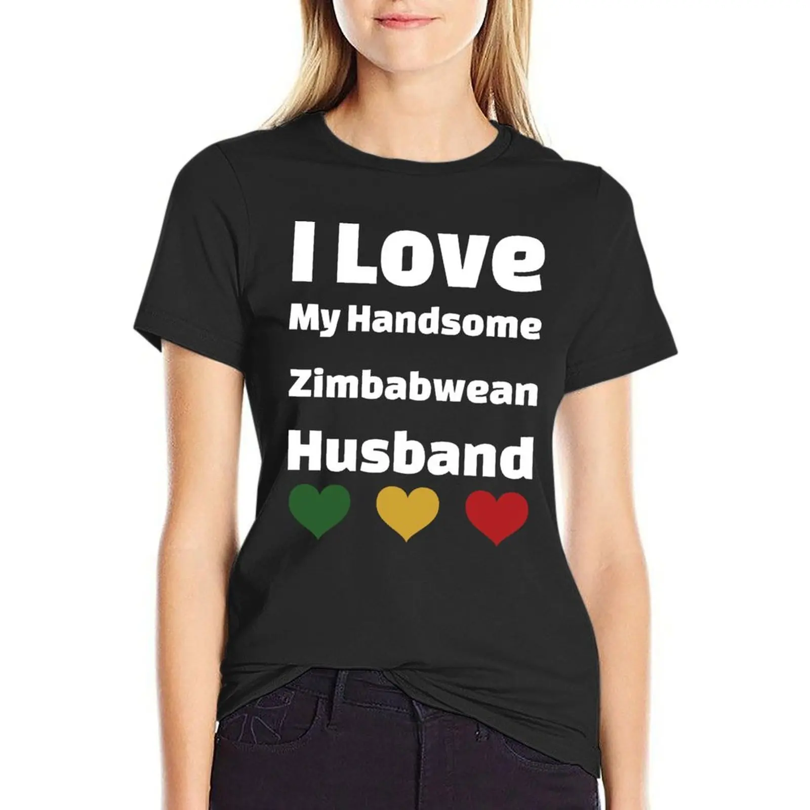 

I Love My Handsome Zimbabwean Husband - Zimbabwe Husband T-Shirt blacks cute tops cute t-shirts for Women