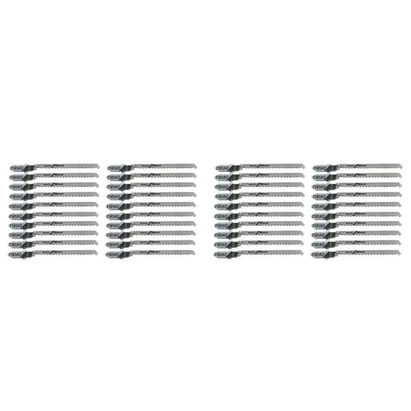 A19F-40Pcs Reciprocating Jigsaw Blade T101AO T-Shank Multi Jig Saw Blades For Wood Plastic Cutting Disc