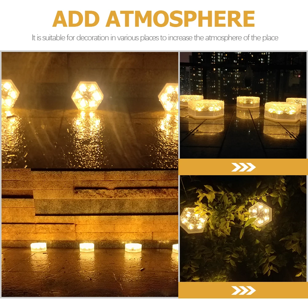 

Solar Powered Brick Lights LED Landscape Yard Light Ground Buried Lamp ABS Solar Outdoor Lighting Decorative Garden